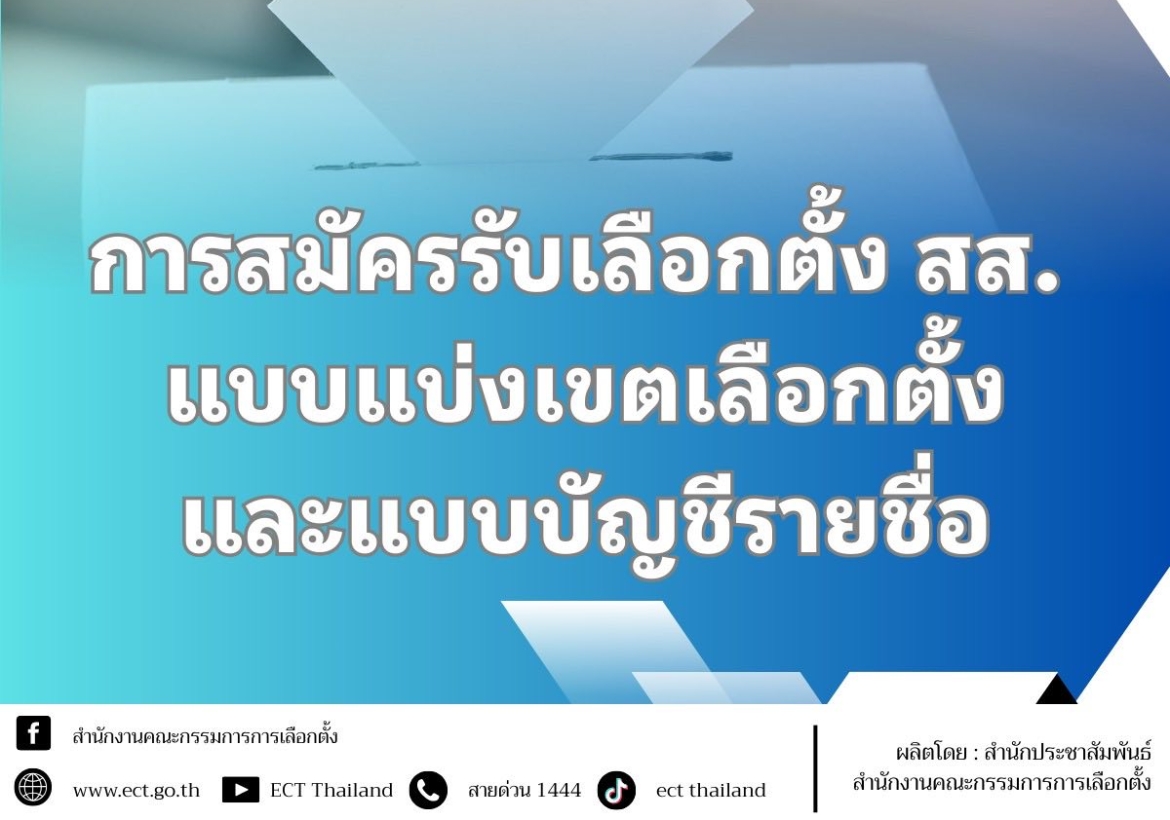 การสมัครรับเลือกตั้ง สส. แบบแบ่งเขตเลือกตั้งและแบบบัญชีรายชื่อ
